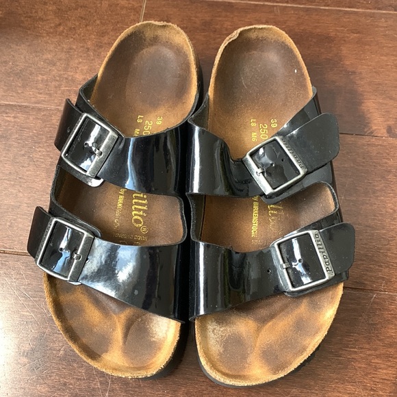 Women’s patent leather platform Birkenstocks, size 8 - Picture 2 of 9